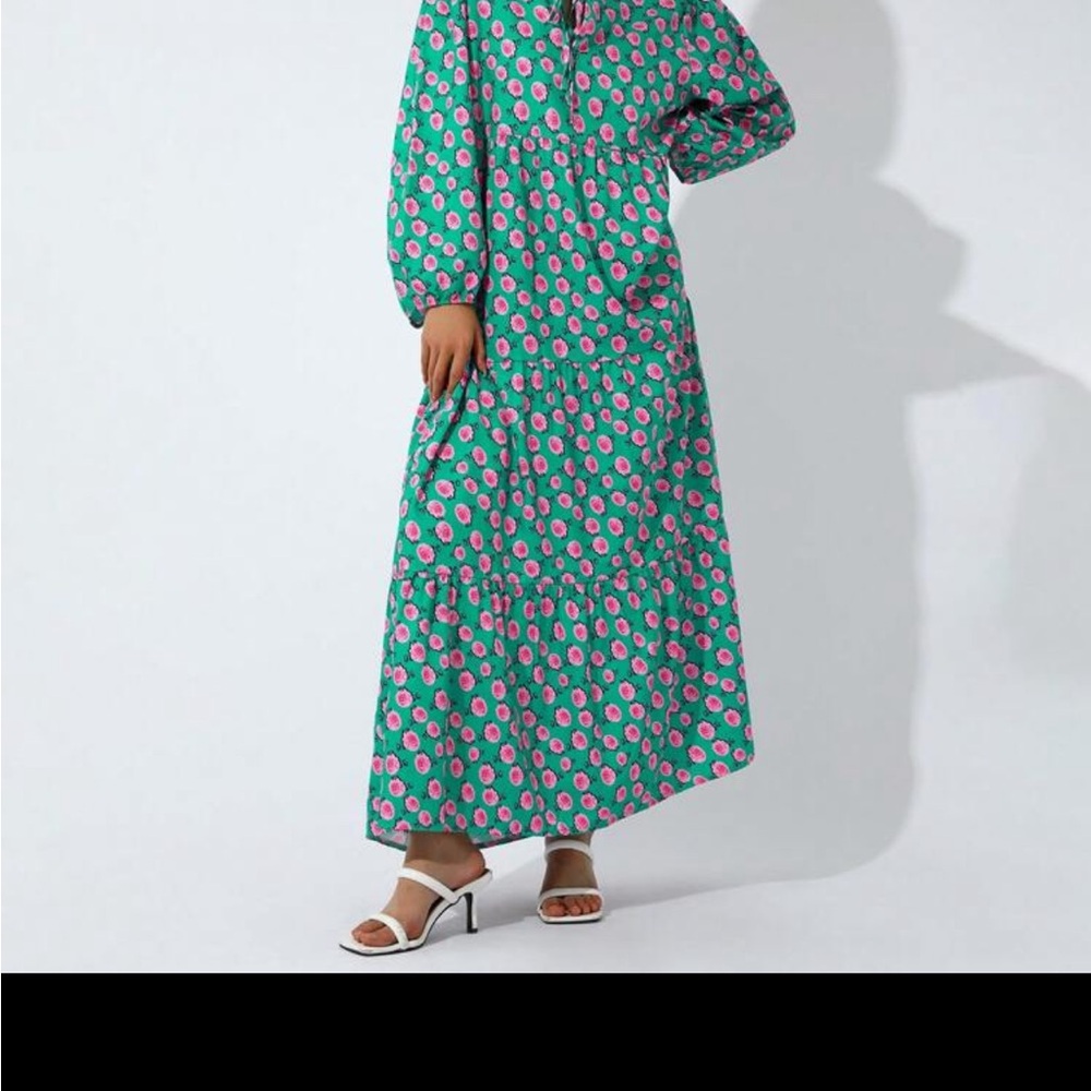 Floral Green Maxi Dress